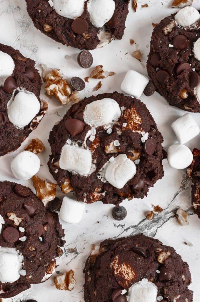 Rocky Road Cookies (Gluten-Free & Vegan) by Caked By Katie - FoodSocial
