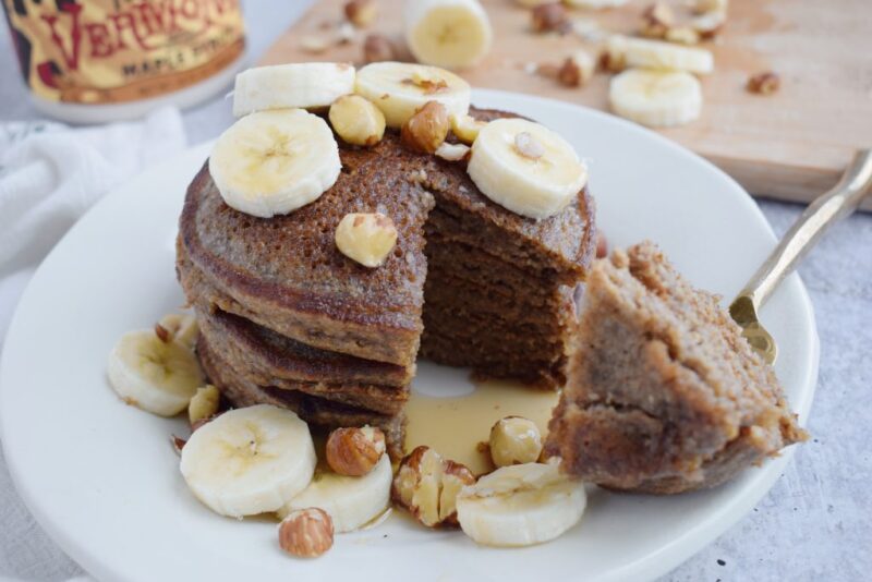 Banana Oatmeal Blender Pancakes by Goodness With G - FoodSocial