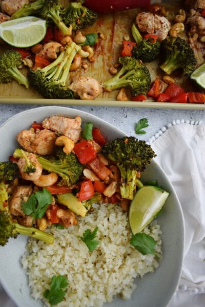 Sheet Pan Cashew Chicken