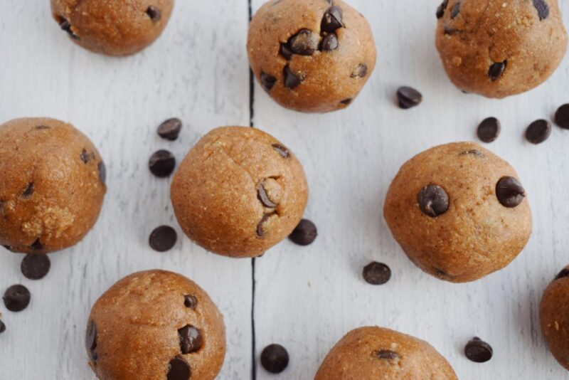 Chocolate Chip Cookie Dough Protein Balls by Goodness With G - FoodSocial