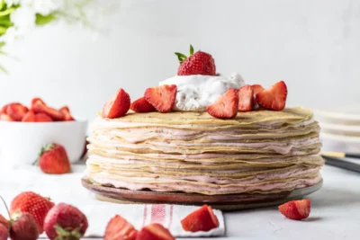 Grain-Free Strawberry Crepe Cake