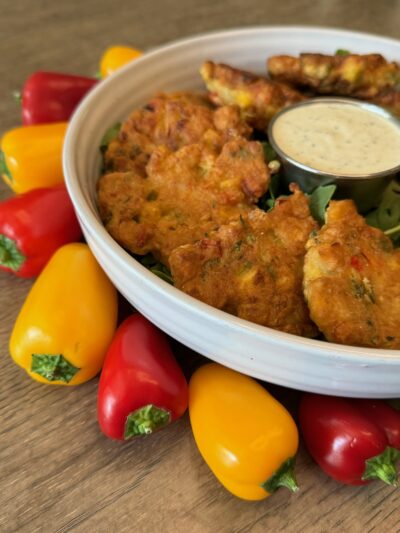 Shrimp and Corn Fritters (GF/DF/Soy Free)
