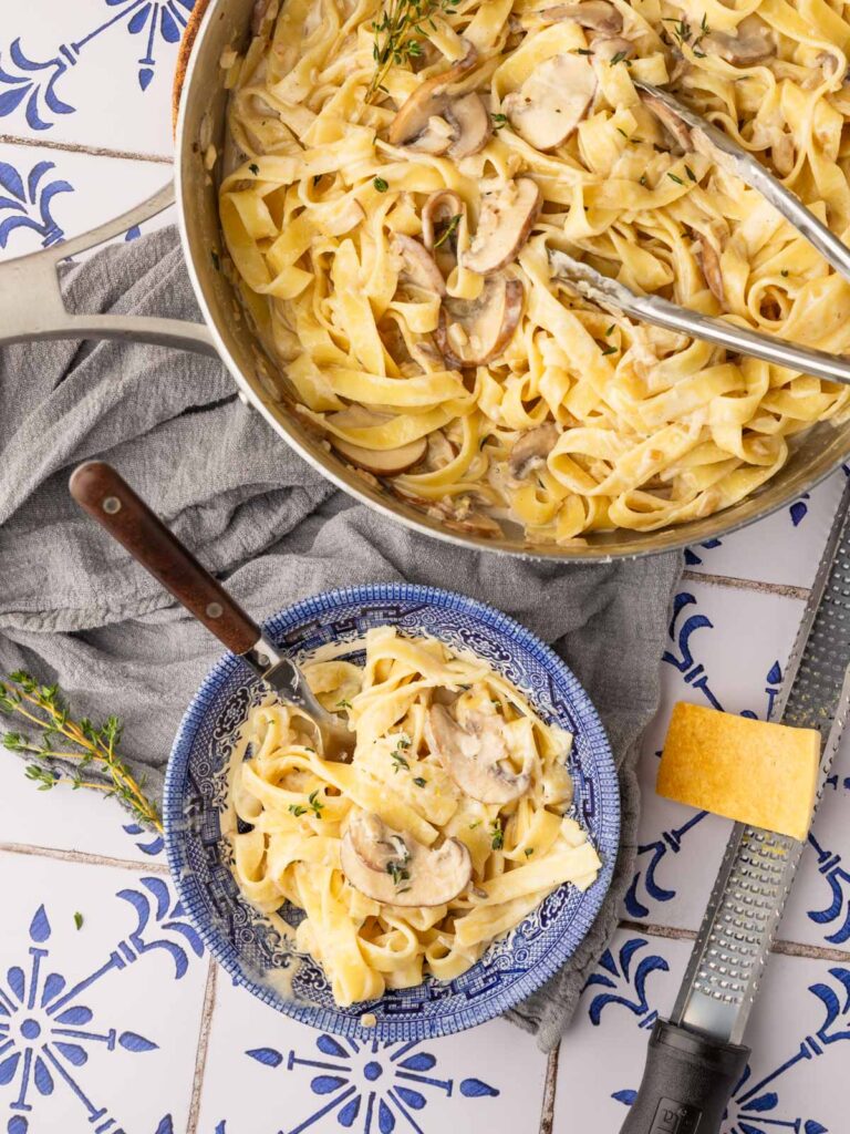 15-Minute Creamy Mushroom Tagliatelle by scarlatifamilykitchen - FoodSocial