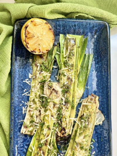 Grilled Leeks w/ Lemon Vinaigrette