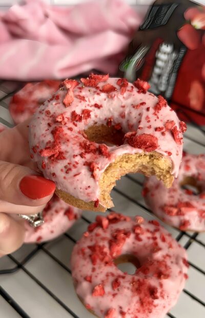 Strawberry Protein Donuts!