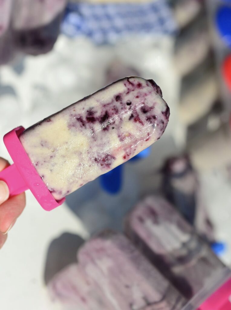 Allergy Friendly Blueberry Cheesecake Popsicles by foodallergymoms_andmore - FoodSocial