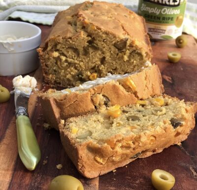 Green Olive Cornbread with Salted Maple Butter