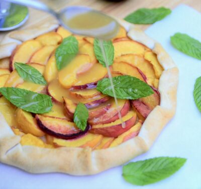 Peaches + Salted Maple Cream Crostata