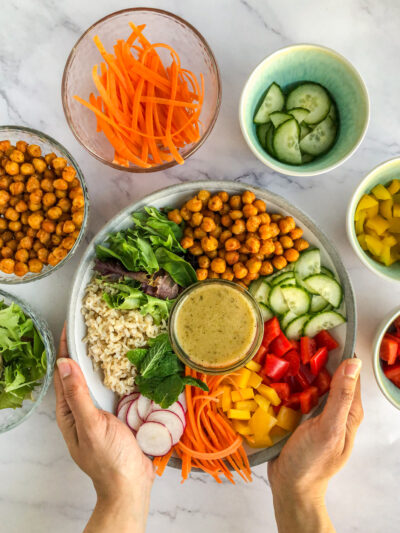 Buddha Bowl with Spicy Roasted Chickpeas