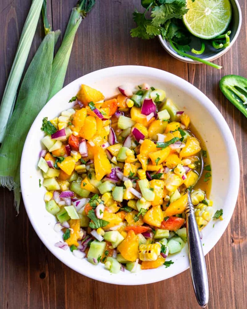 Easy Peach Salsa by Stillwood Kitchen - FoodSocial