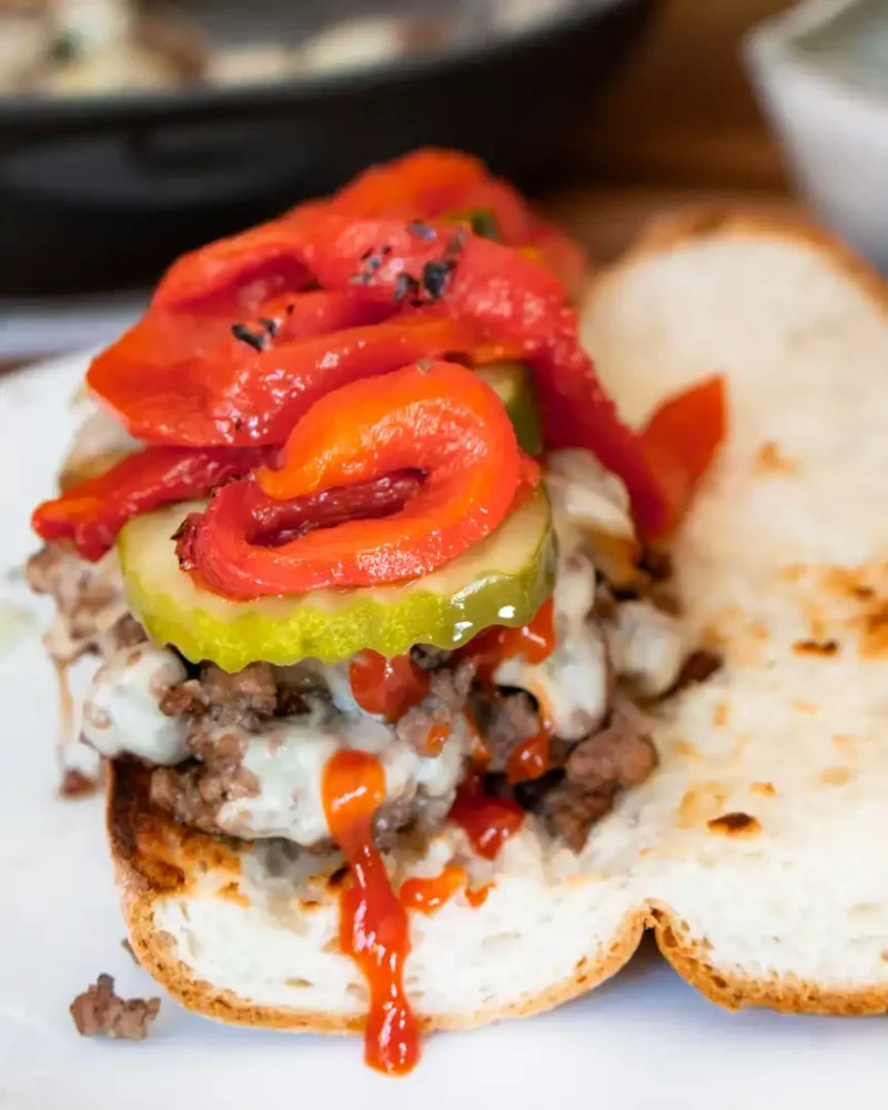 Ground Beef Philly Cheesesteak Sandwich by Stillwood Kitchen - FoodSocial