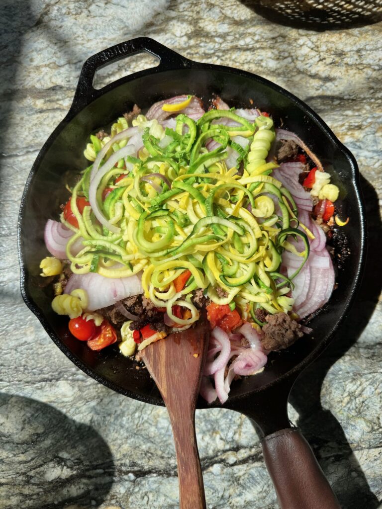 Mediterranean Inspired Crispy Beef Skillet by Tasha Tindall - FoodSocial