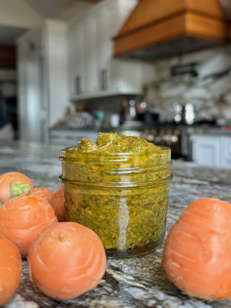 Spicy Carrot Top Chimmichurri by Tasha Tindall - FoodSocial