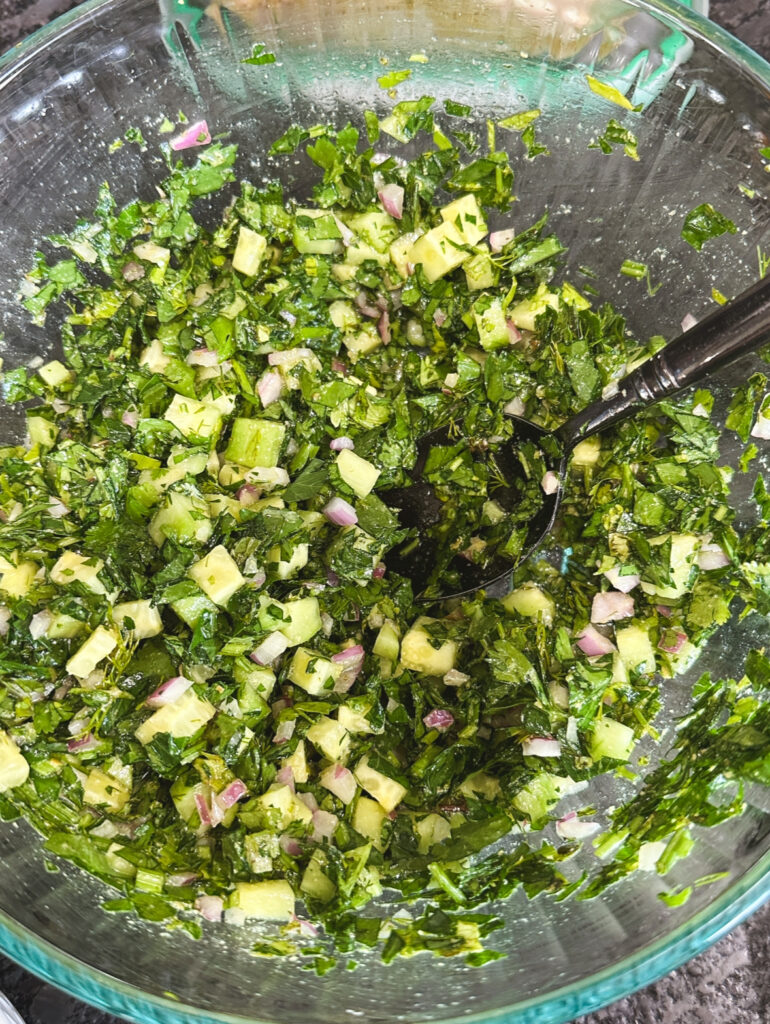 Parlsey & Mint Salad by The Hangry Latina - FoodSocial