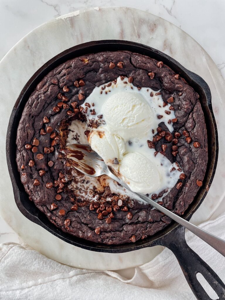 Protein Brownie Skillet (grain-free / low sugar) by Kat Condon - FoodSocial