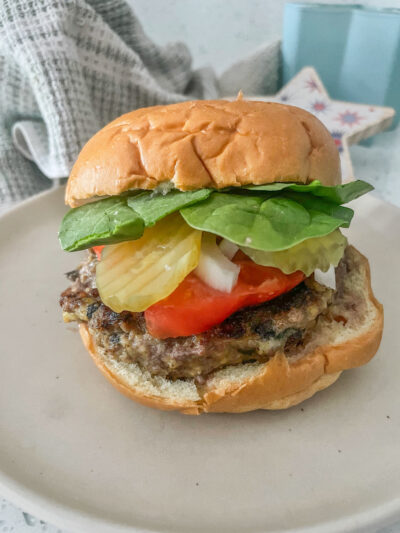 White Cheddar and Mushroom Hamburgers