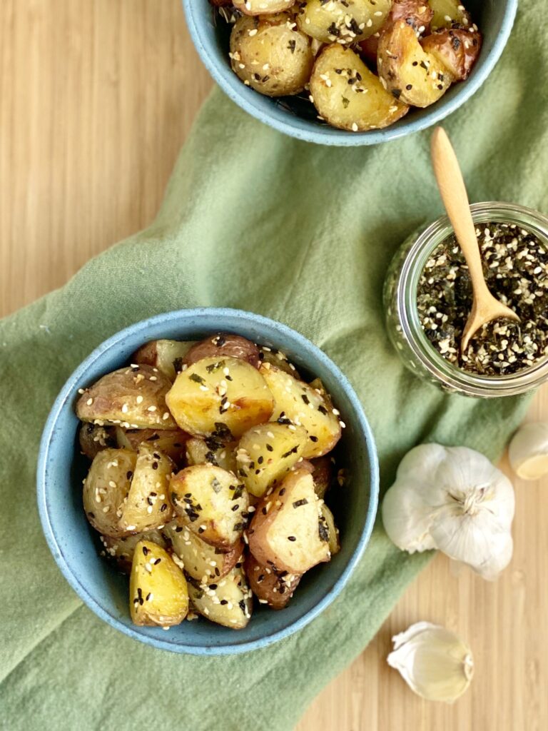 Furikake Garlic Roasted Potatoes by Back Porch Paleo - FoodSocial