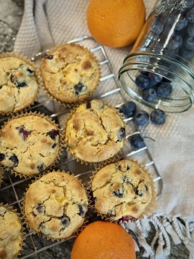 Blueberry Orange Oat Muffins