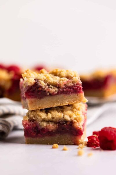 Lemon Raspberry Bars with Crumble Topping