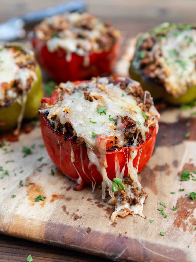 Italian Stuffed Peppers on the Grill by scarlatifamilykitchen - FoodSocial