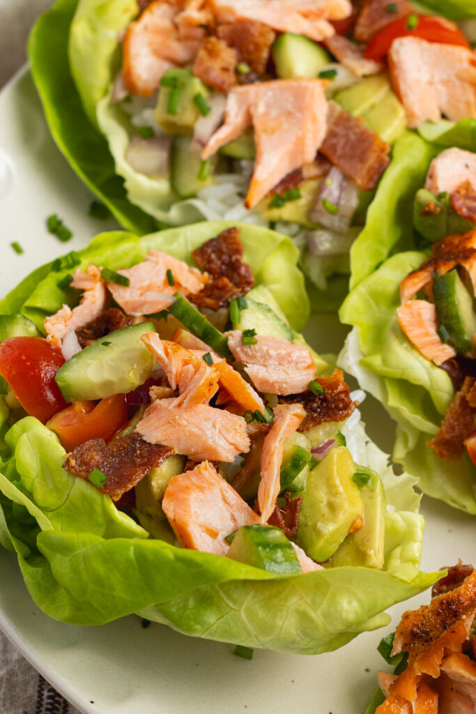 Salmon Lettuce Wraps by Priscilla Lawrence - FoodSocial