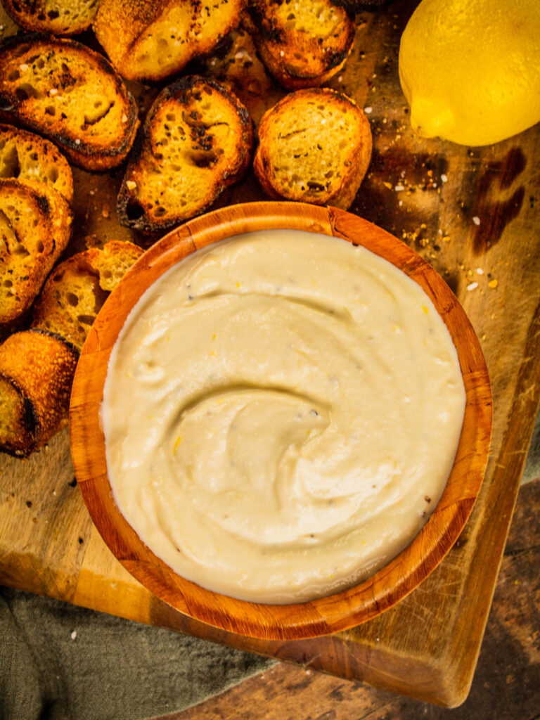 Lemon Whipped Ricotta with Grilled Bread. by scarlatifamilykitchen - FoodSocial
