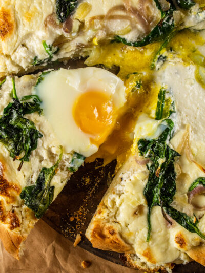 Breakfast Pizza with Ricotta Cheese