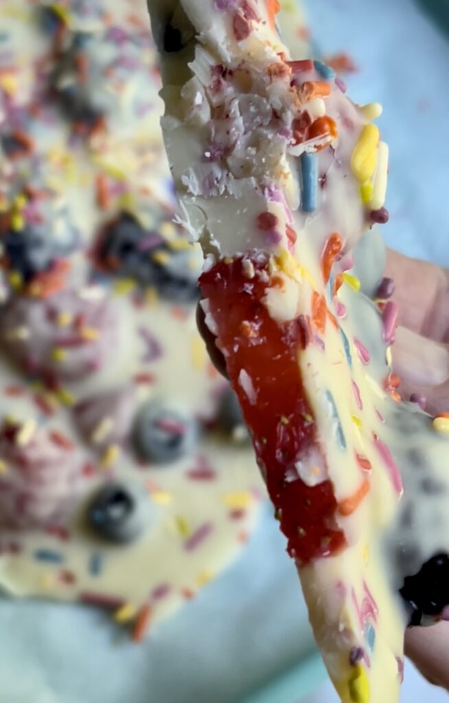 Summer Berry Sprinkle Bark by foodallergymoms_andmore - FoodSocial
