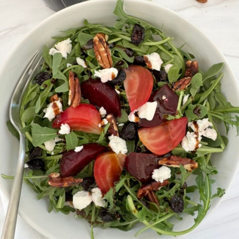 Arugula And Beet Salad With Goat Cheese by A Sweet Thyme | Gwen Wolken - FoodSocial