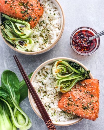 Oven Baked Miso Salmon & Bok Choy