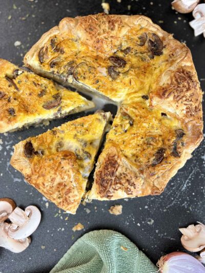 Five-cheese Mushroom Quiche