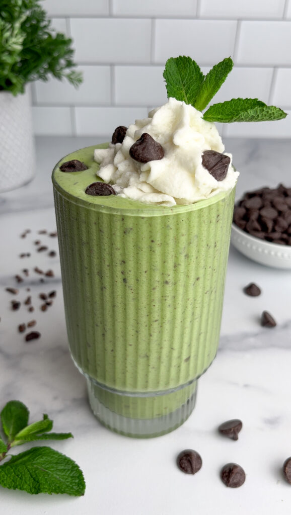 Mint Chocolate Chip Smoothie by Chloe's Creative Kitchen - FoodSocial