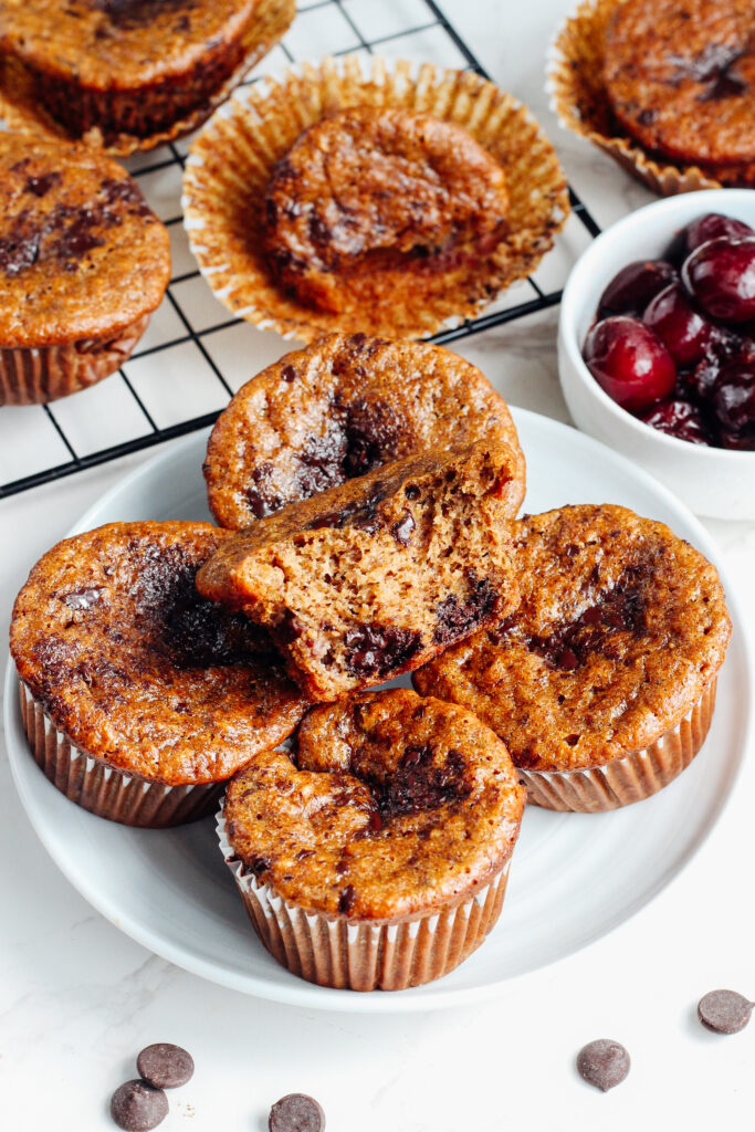 Flourless Cherry Chocolate Chip Muffins by Kat Condon - FoodSocial