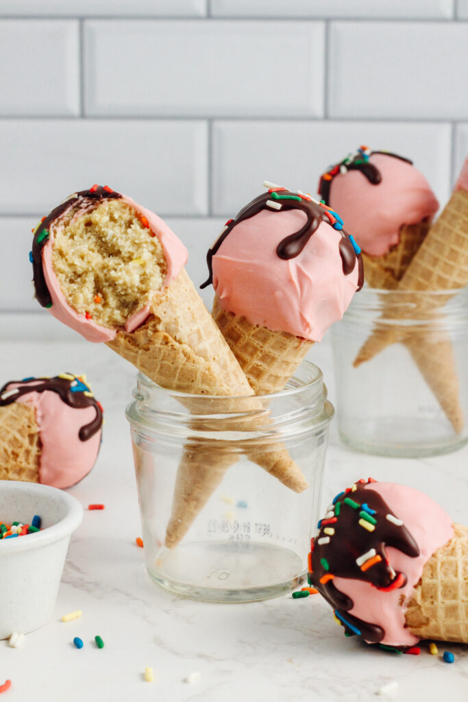 Ice Cream Cone Cake Pops by Kat Condon - FoodSocial