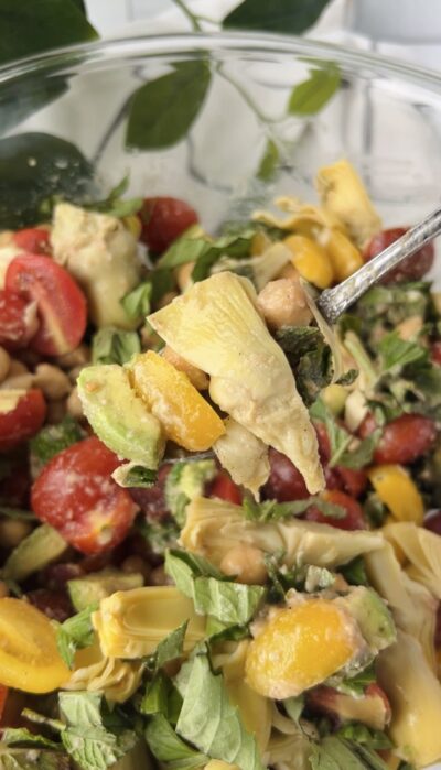 Chickpea Artichoke Tomato Salad