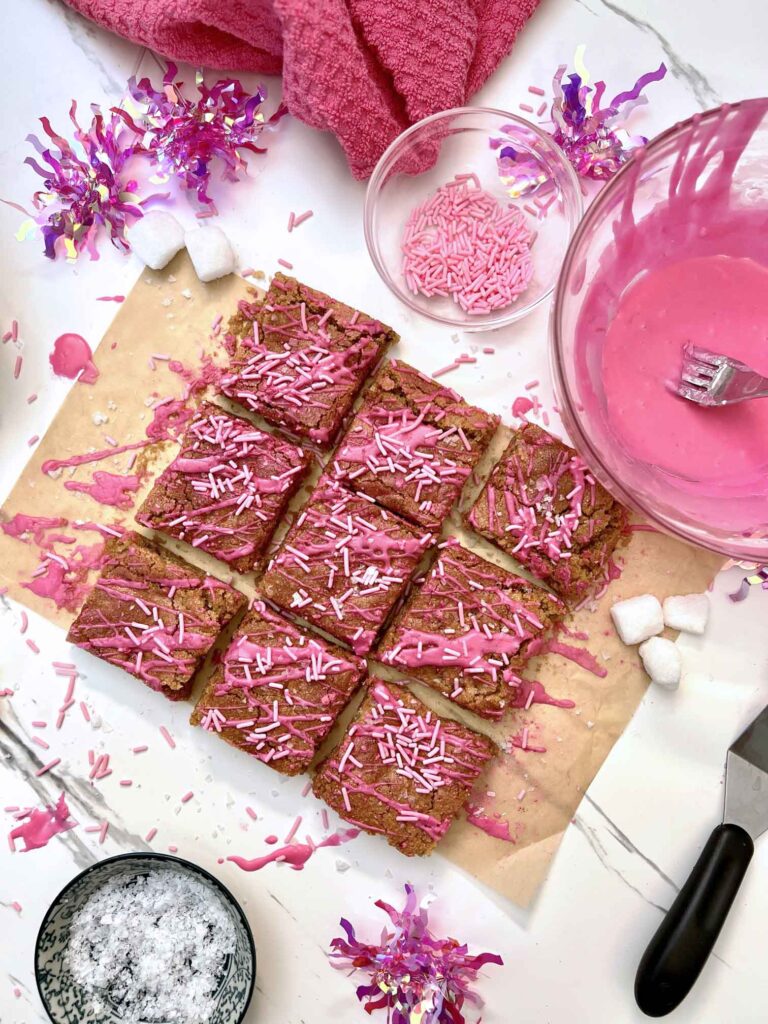 Pearl Sugar Blondies by freebellyrecipes - FoodSocial