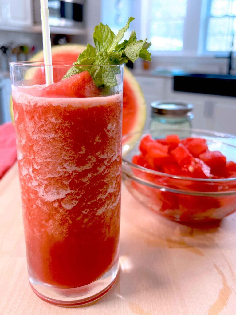 Watermelon Ginger Mint Slushy by freebellyrecipes - FoodSocial