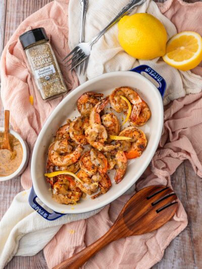 Seared Shrimp with Lemon Cream Sauce