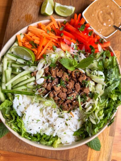 Vietnamese summer roll bowl