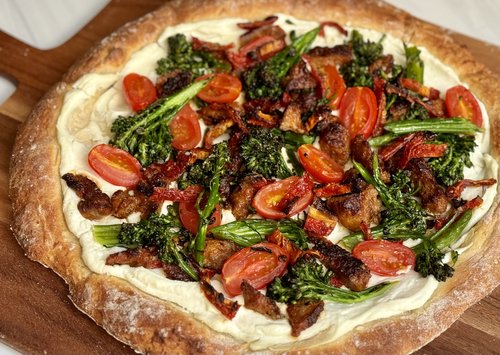 “Spicy Sunshine” White Pizza by glassofweinstein - FoodSocial