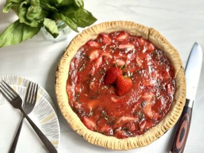 Strawberry Basil Pie