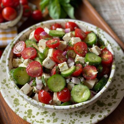 Greek Cucumber, Tomato & Feta Salad