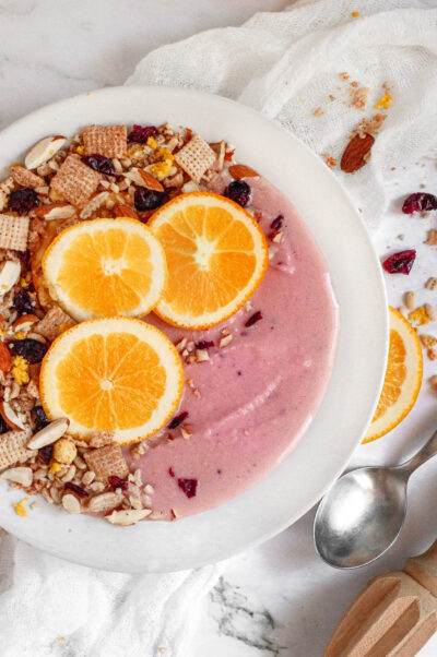 Cranberry Orange Smoothie Bowl