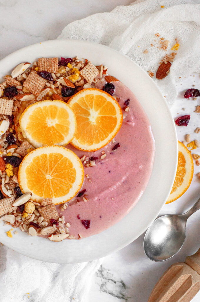 Cranberry Orange Smoothie Bowl by Caked By Katie - FoodSocial
