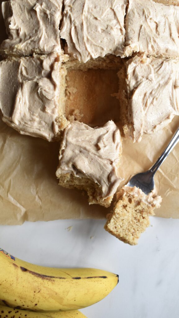 Banana Peanut Butter Snack Cake by joyfuleatsnbeats - FoodSocial