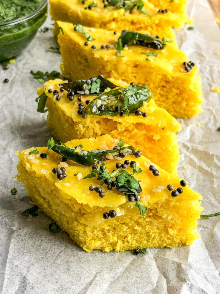 Instant Khaman Dhokla (GF Vegan Savory Indian Snack) by Priyanka Nadkarni - FoodSocial