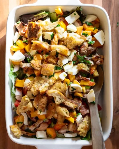 Grilled Chicken and Peach Salad