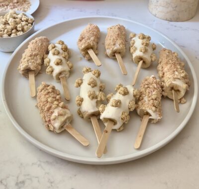 Frozen Yogurt Banana Pops