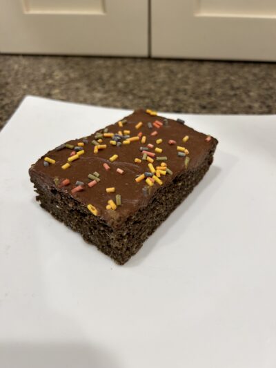 cosmic brownie protein cake