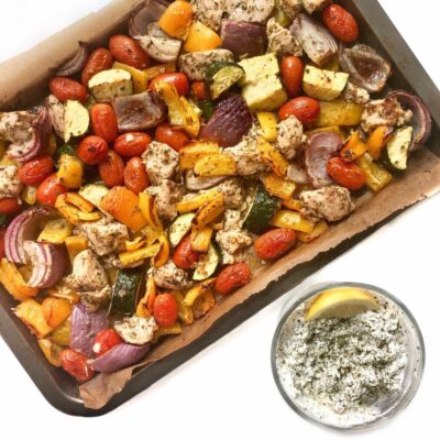 Sheet Pan Rainbow Chicken and Veggies